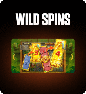 FOMO7 India slot game showing Wild Spins with stacked golden wild symbols landing across reels.
