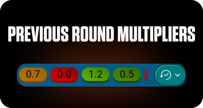 Plinko previous multipliers bar showing recent results like 0.7, 0.0, 1.2, and 0.5, displayed on FOMO7 India.